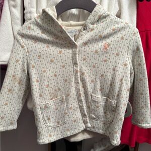 Ralph Lauren reversible Floral Button-Up Hoodie 12M